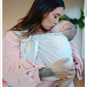 Sakura Bloom Linen silver Ring Sling